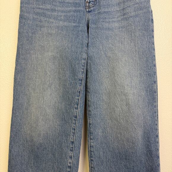 Madewell The Perfect Vintage Wide Leg Jeans 27P Petite Womens Blue Casual 26.5in - Picture 4 of 11